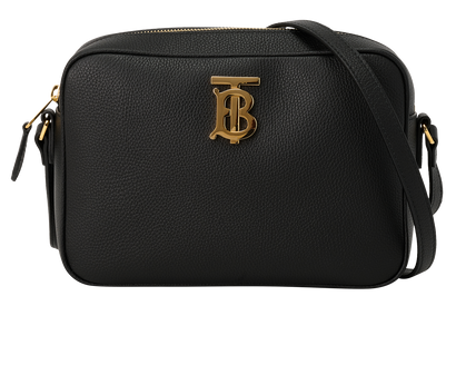 Large Camera Bag, &pound;550, Handbags, Black, Leather, Front view